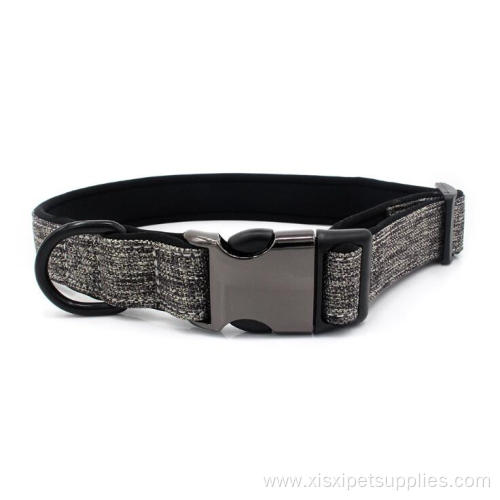 Eco-friendly Metal Buckle Canvas Neoprene Dog Collar